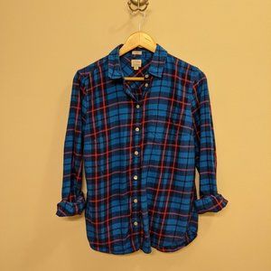 J. Crew Factory medium plaid flannel button down